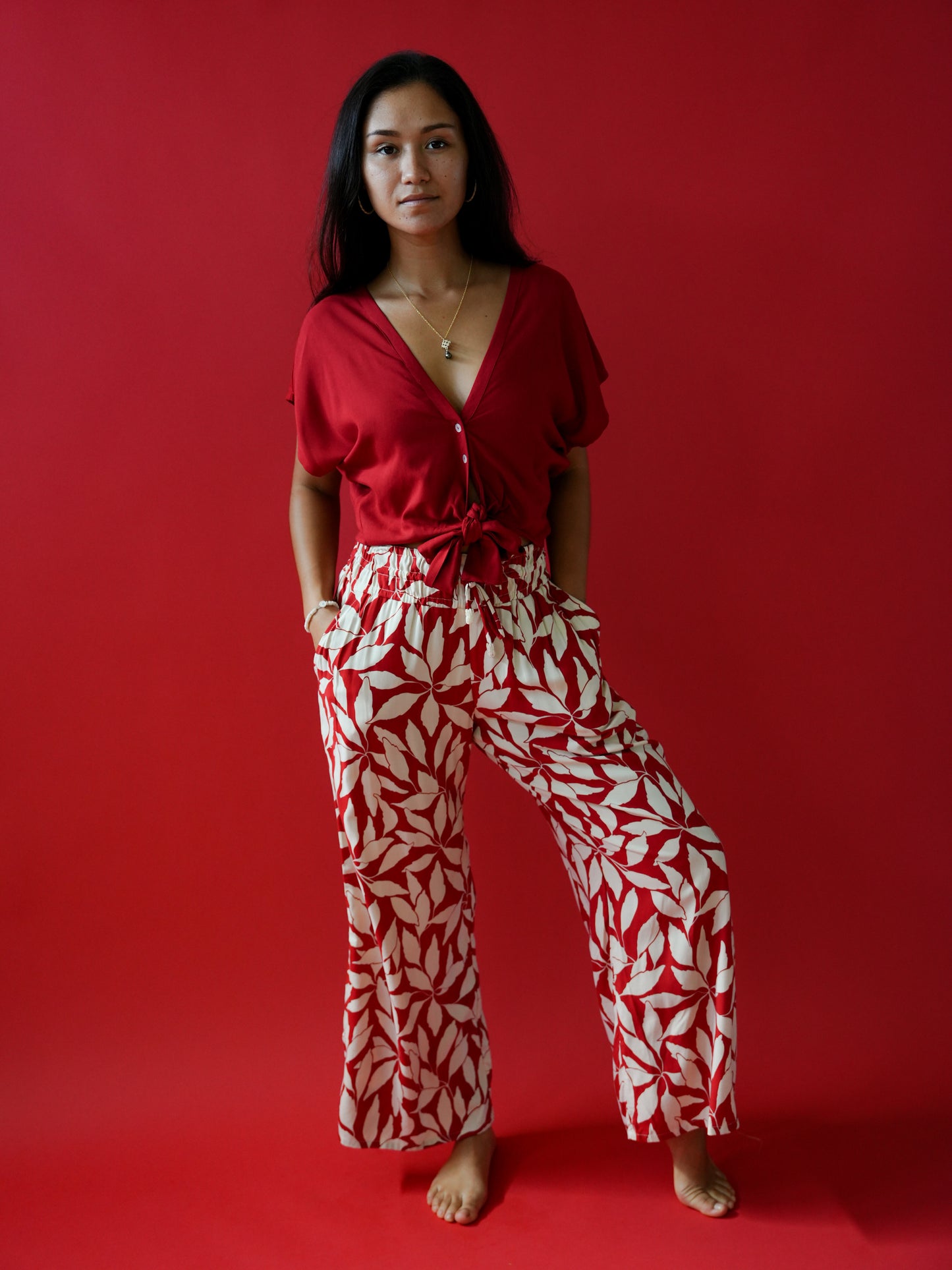 Malta Pant - Laleen Red