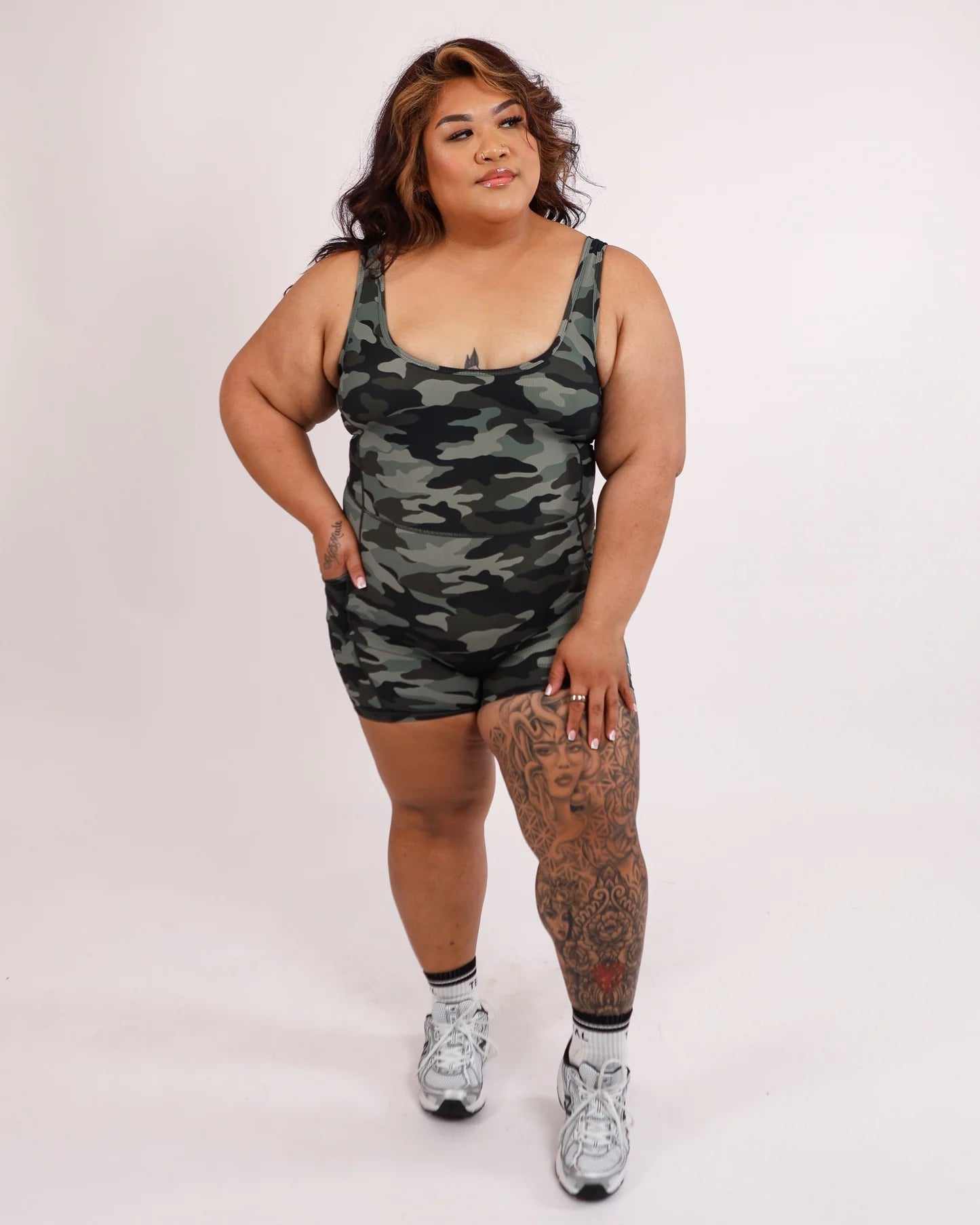 Ribbed Britt Jumpsuit - Camo - ABT