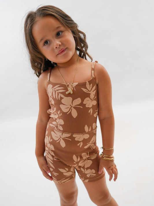 Mini Kayla Jumpsuit in Okika Saddle - ABT