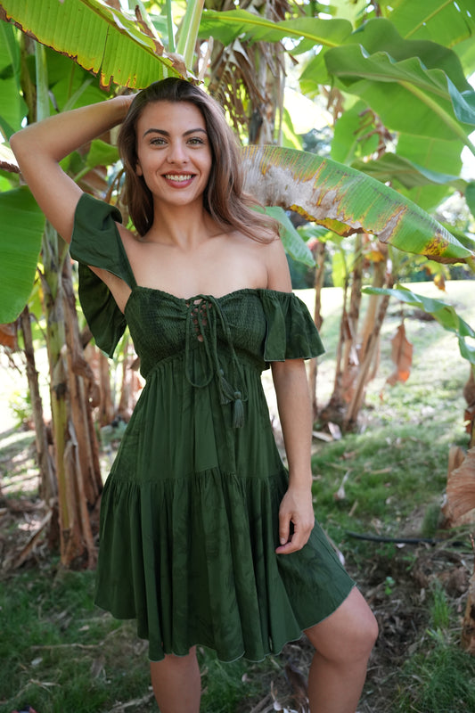Passione Dress- TD Murky Basil