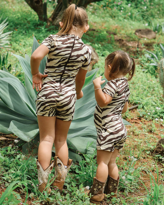 Mini T-Shirt Jumpsuit - Light Zebra - ABT