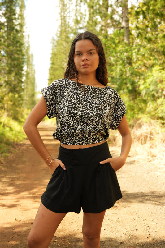 Mareva Top - Magnolia Black - KHUSH 53
