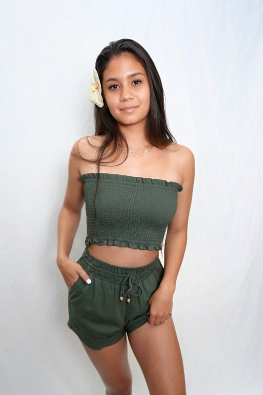 BANDEAU YARA TOP- Solid Seaweed - KHUSH 46