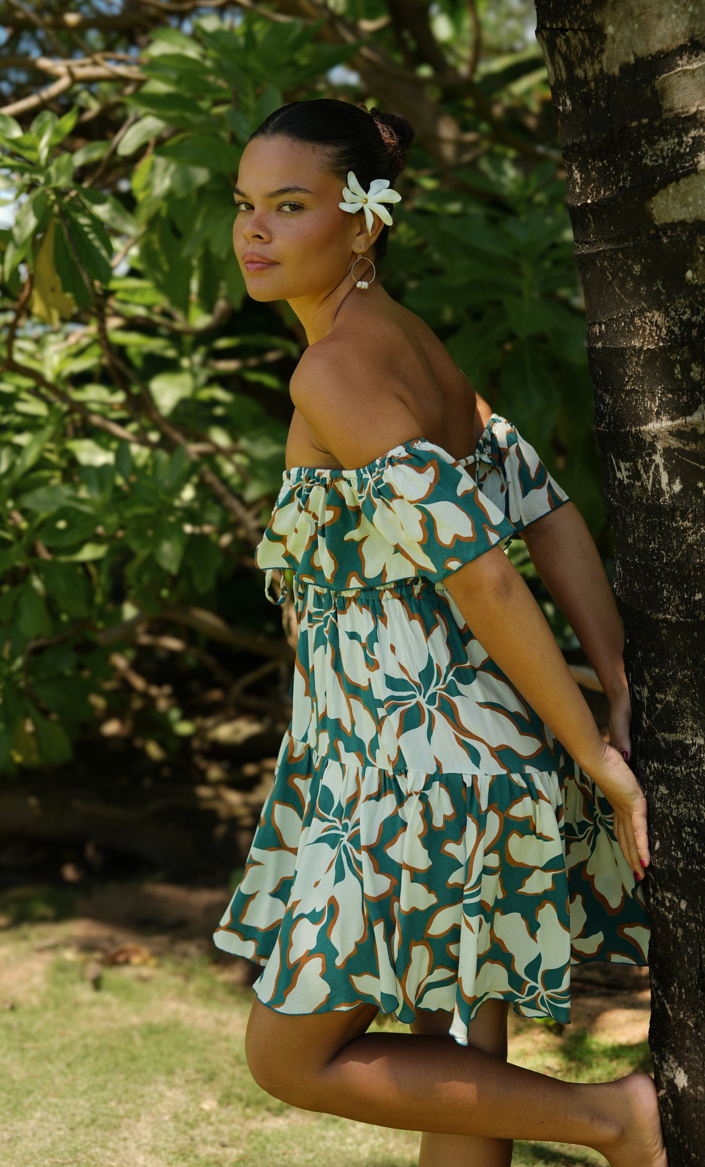 Quinn Dress - Bloomtide Petrol