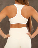 Racer Back Bra -Ribbed - Coconut - ABT