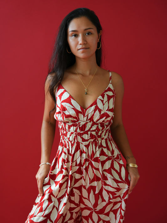 Perola Jumpsuit - Laleen Red