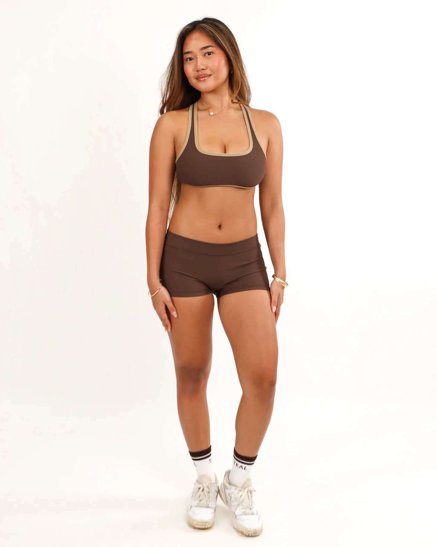 Ribbed 2" Low Rise Mini Short - Mocha - ABT
