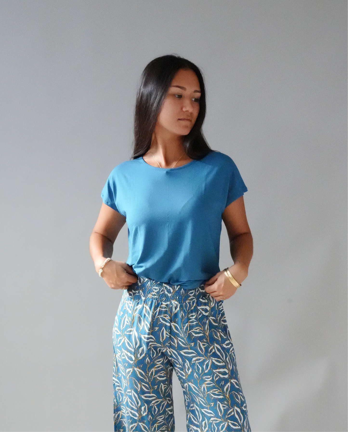 Tahlia Top - Solid Slate