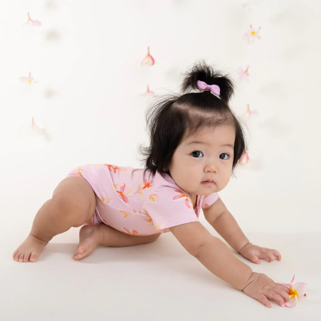 Plumeria Honey - Baby Bamboo Onesie- Coco Moon