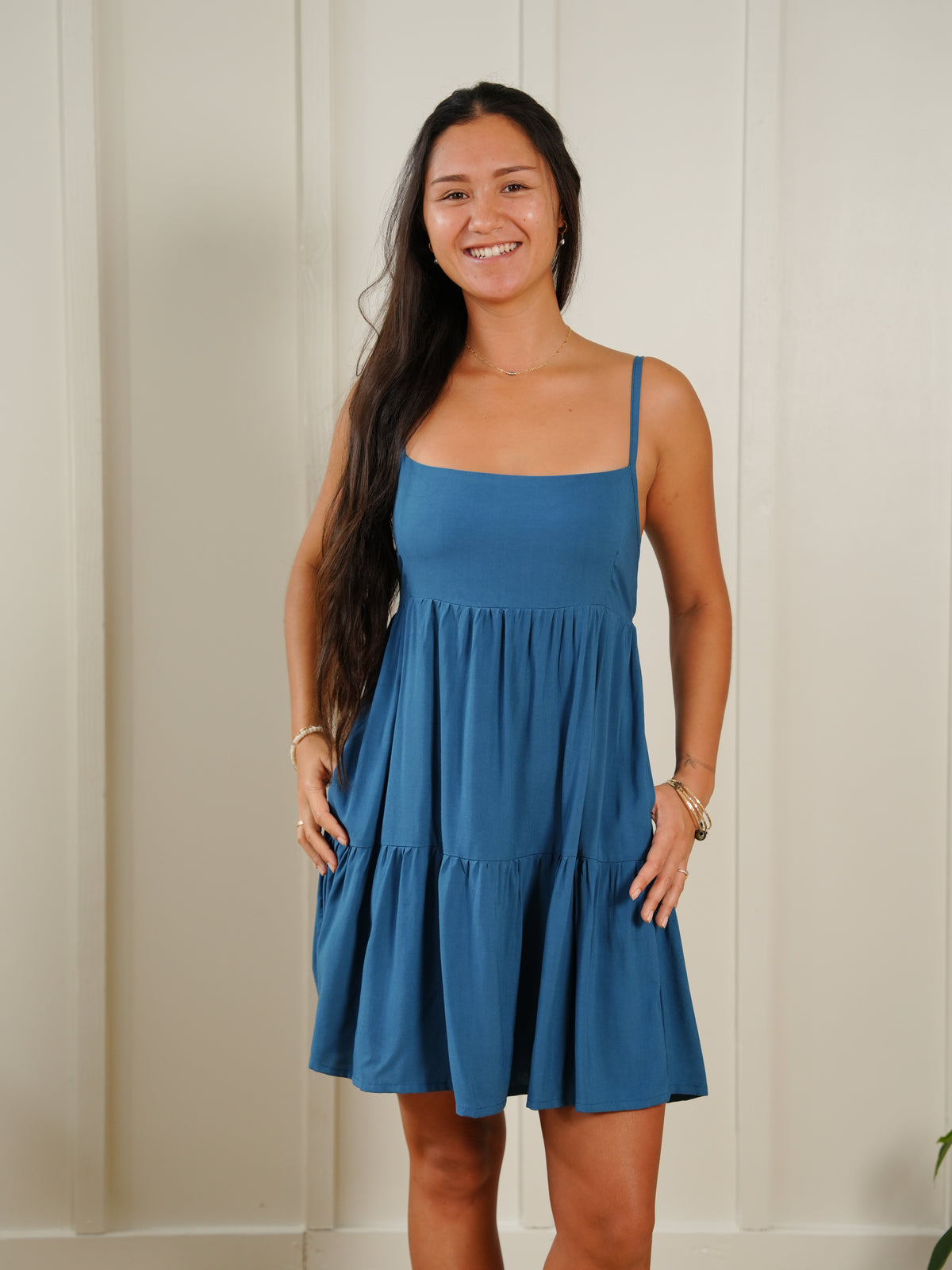Oceanna Dress - Solid Petrolium