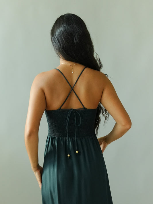 Lorena Dress - Solid Carbon