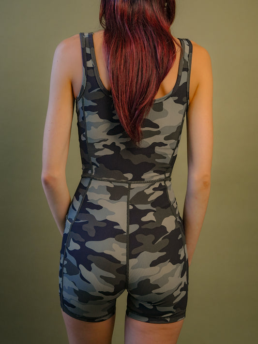 Ribbed Britt Jumpsuit - Camo - ABT