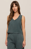 Sloane V-Neck Top - Emerald Cove - ZT253828