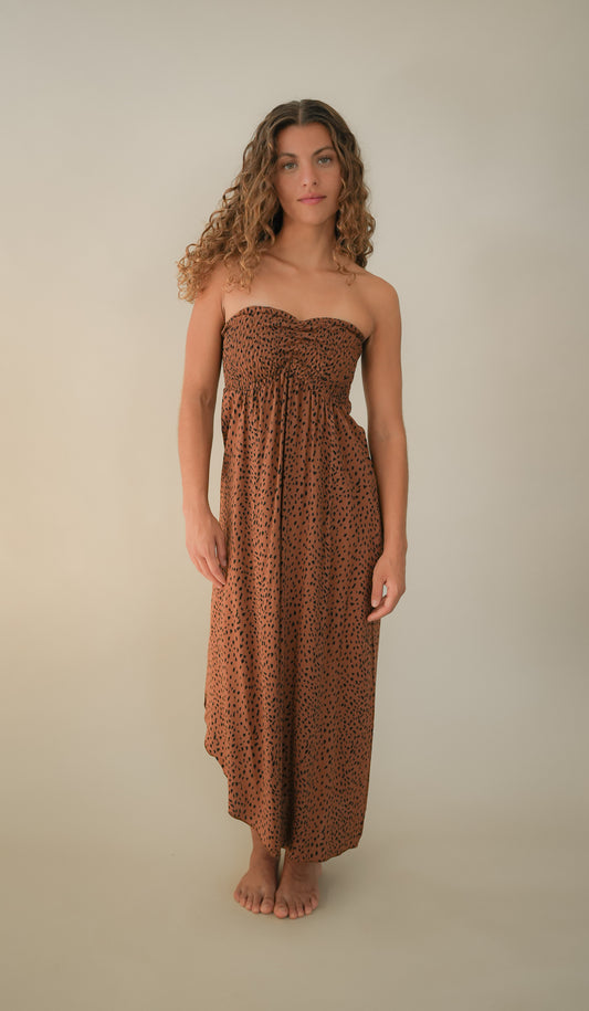 Shayla Dress - Granelli Cocoa