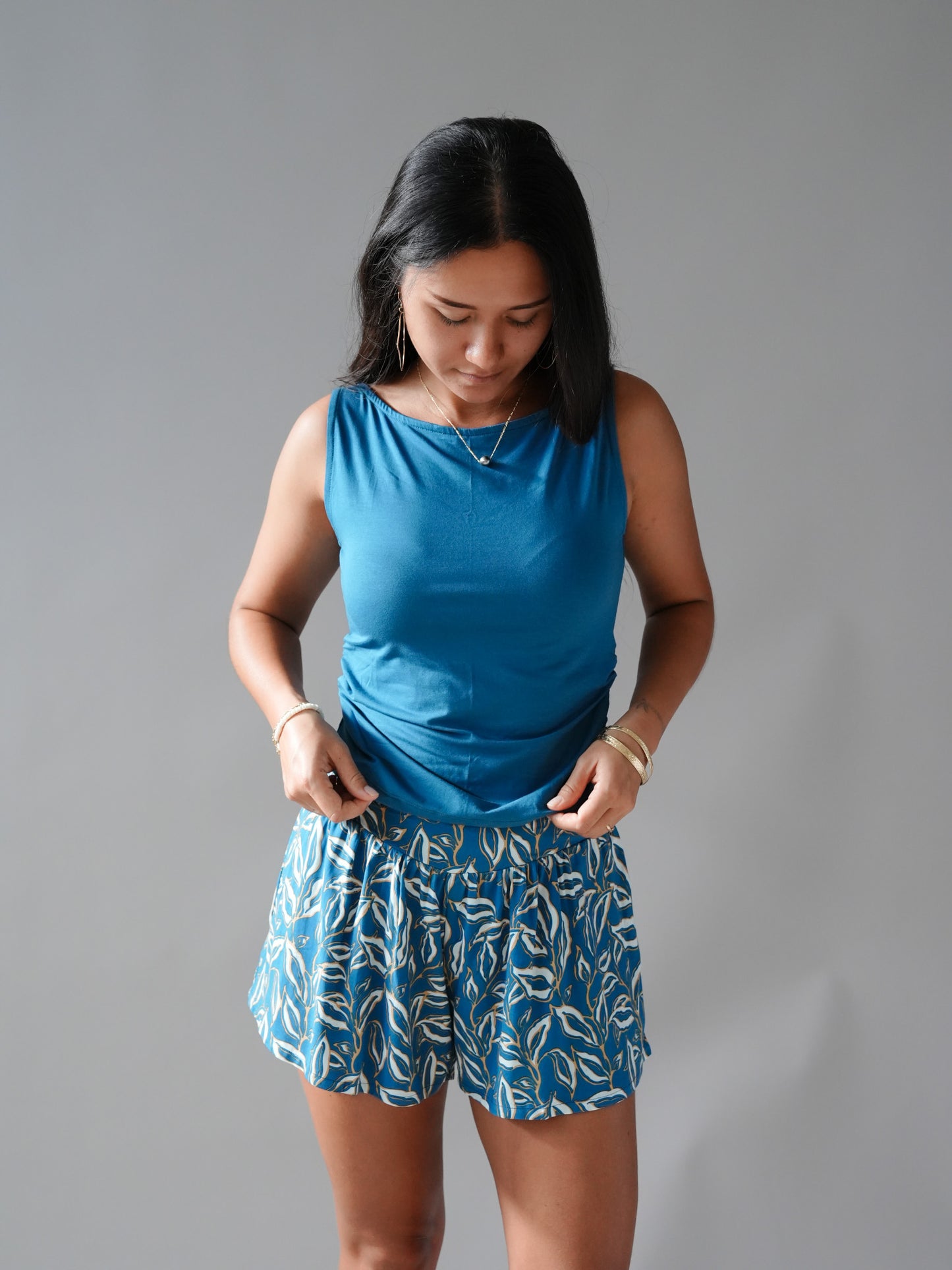 Aureen Top - Solid Slate