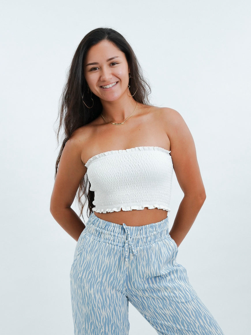 Yara Top- Solid Off White