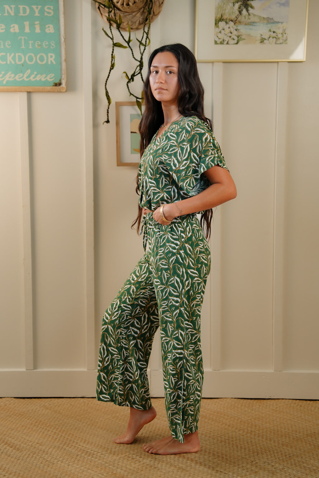 Malta Pant (Short Length) - Lauris Green