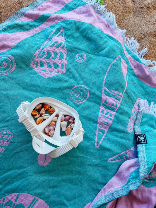 PEARLY SHELLS (PINK/BLUE) - TOWEL - EHA