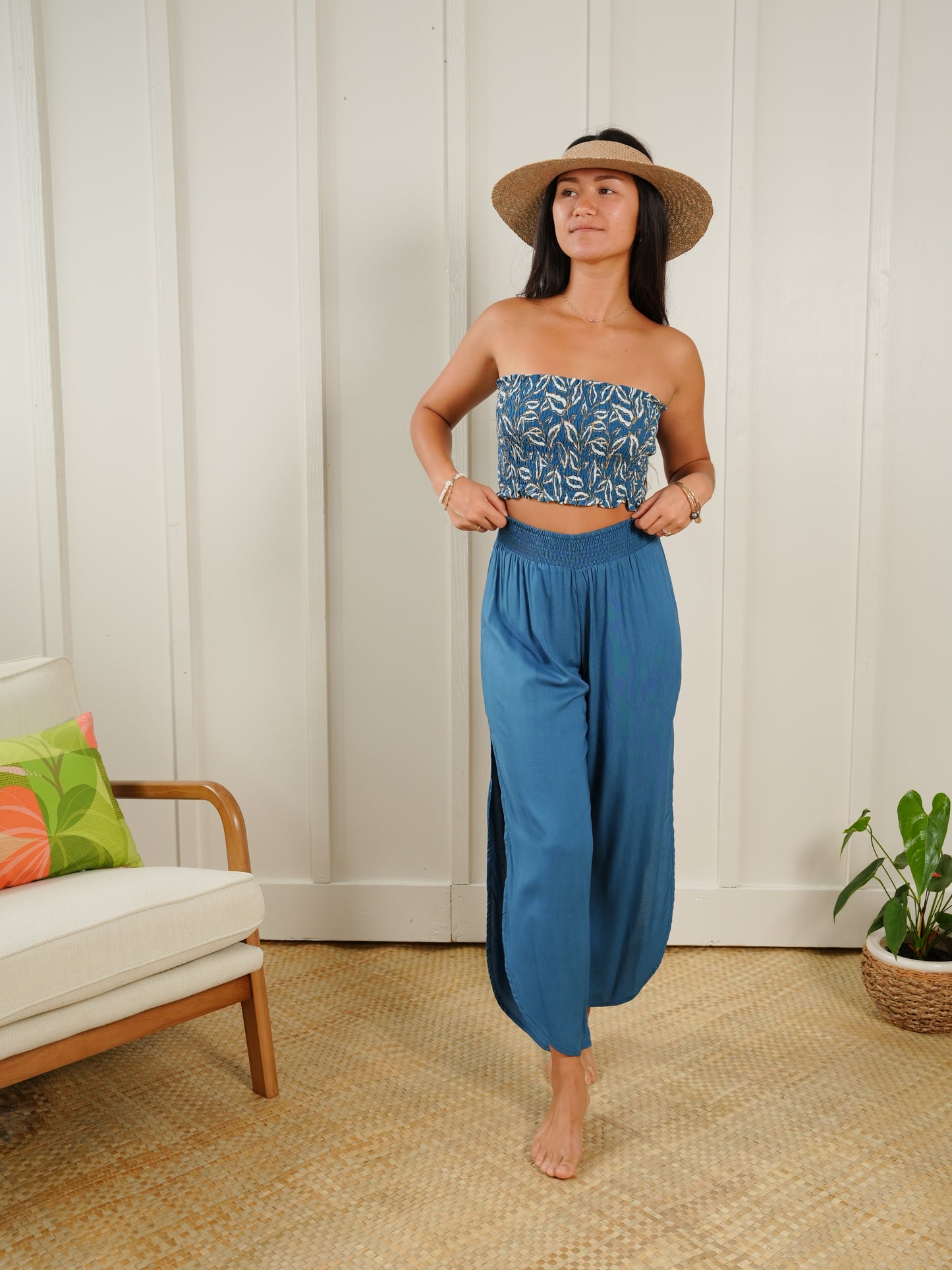 Haven Pant (Short Length)- Solid Petrolium