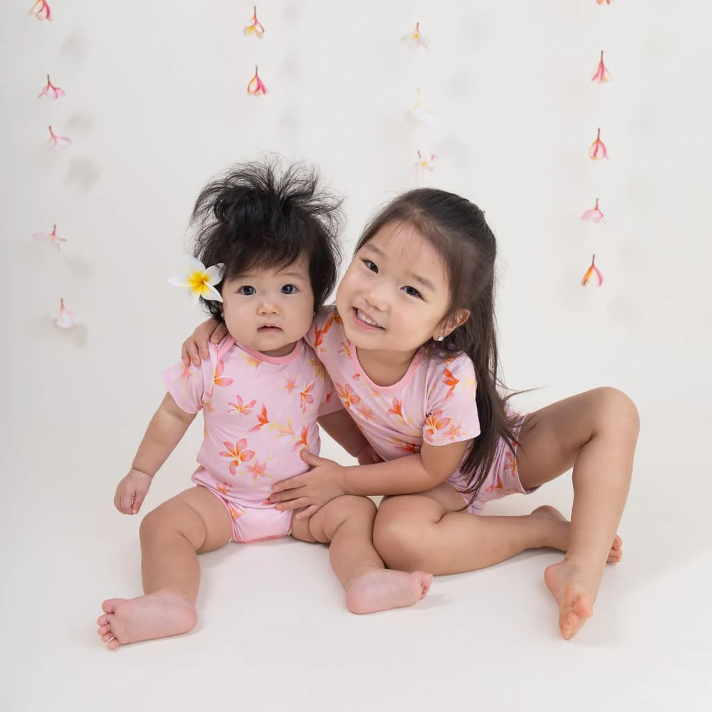 Plumeria Honey - Baby Bamboo Onesie- Coco Moon