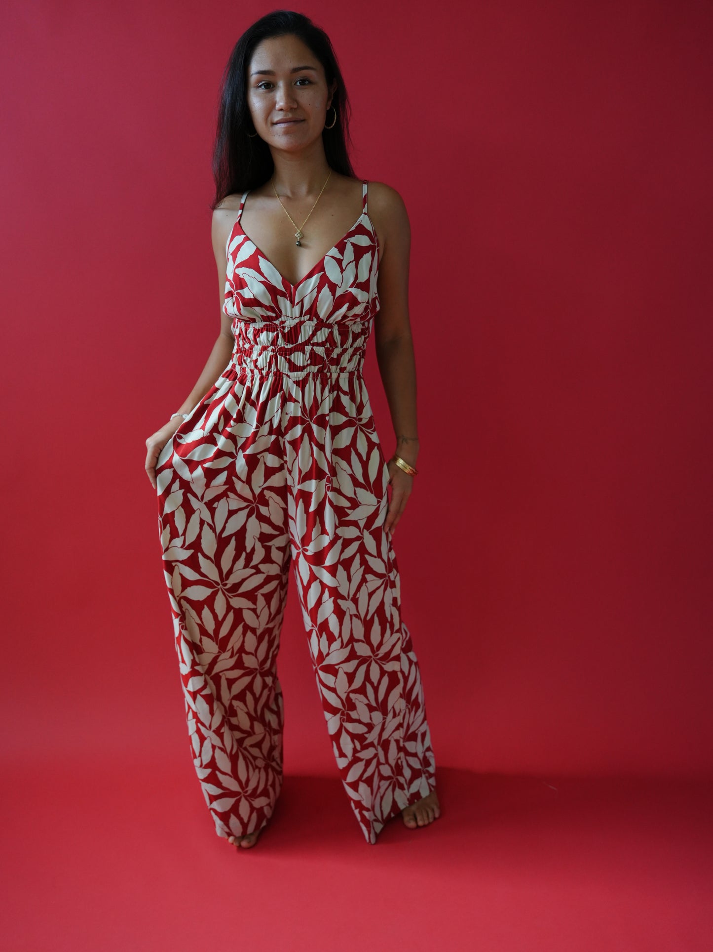 Perola Jumpsuit - Laleen Red