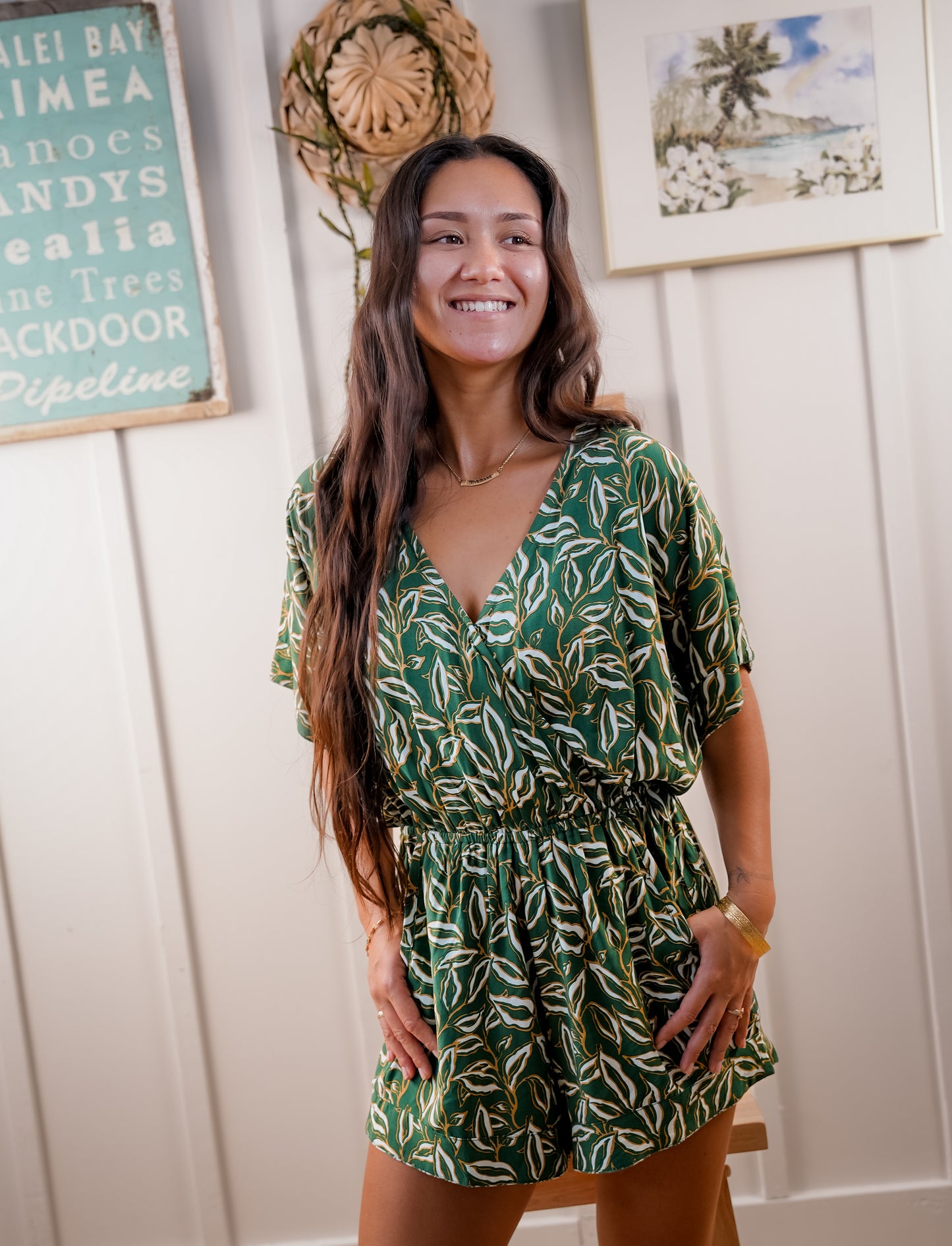 Wailea Romper - Lauris Green
