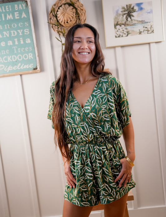 Wailea Romper - Lauris Green