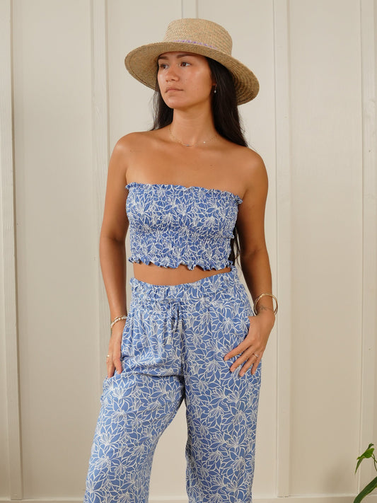 Yara Bandeau Top - Lysoria Blue