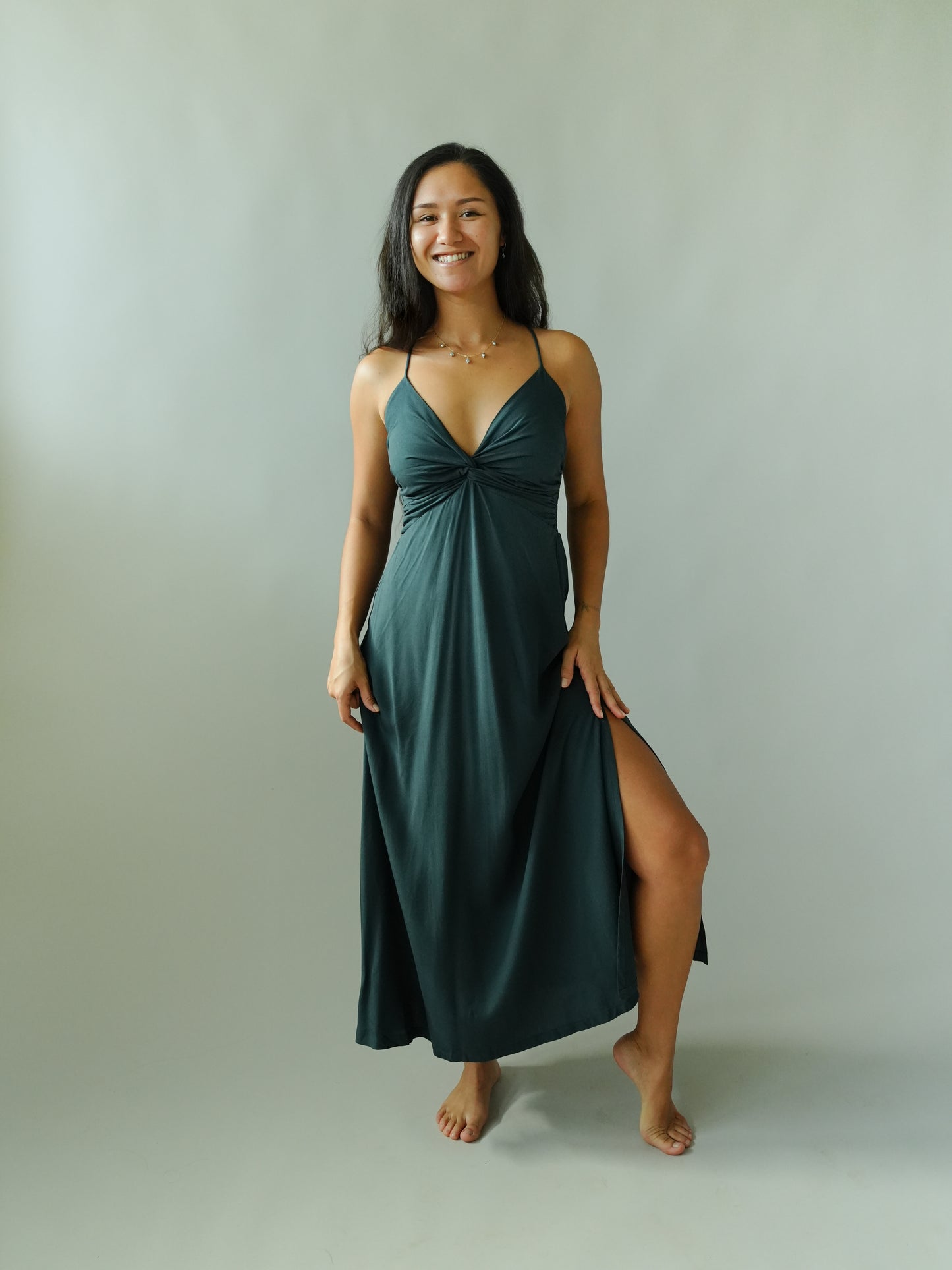 Lorena Dress - Solid Carbon