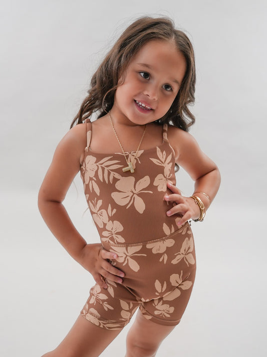 Mini Kayla Jumpsuit in Okika Saddle - ABT