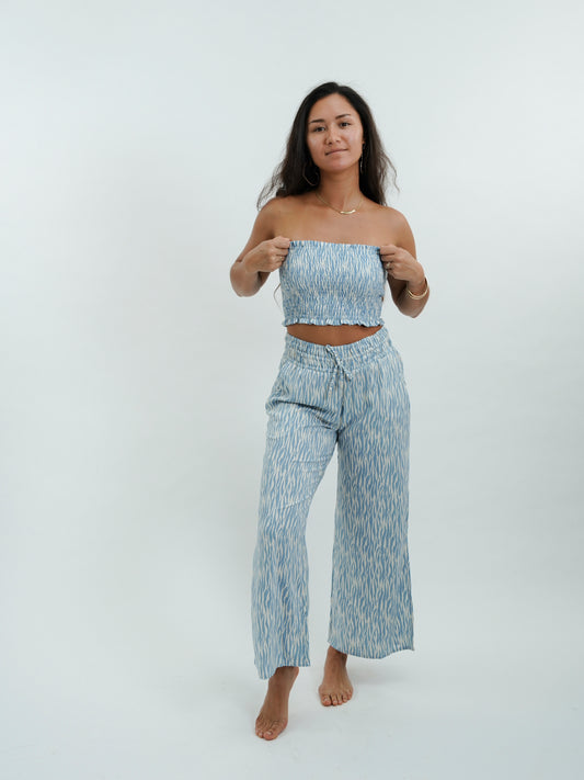 Yara Bandeau Top - Wild Blue