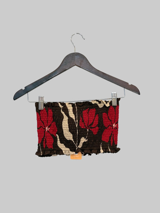Yara Bandeau Top - Fleur Brown