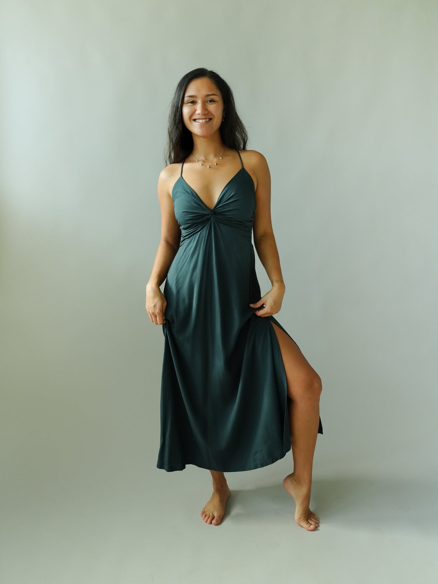 Lorena Dress - Solid Carbon