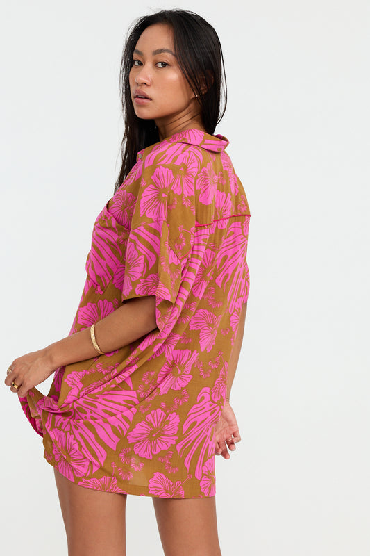 ALOHA SHIRT DRESS - GARDEN - BENOA SUMMER 25