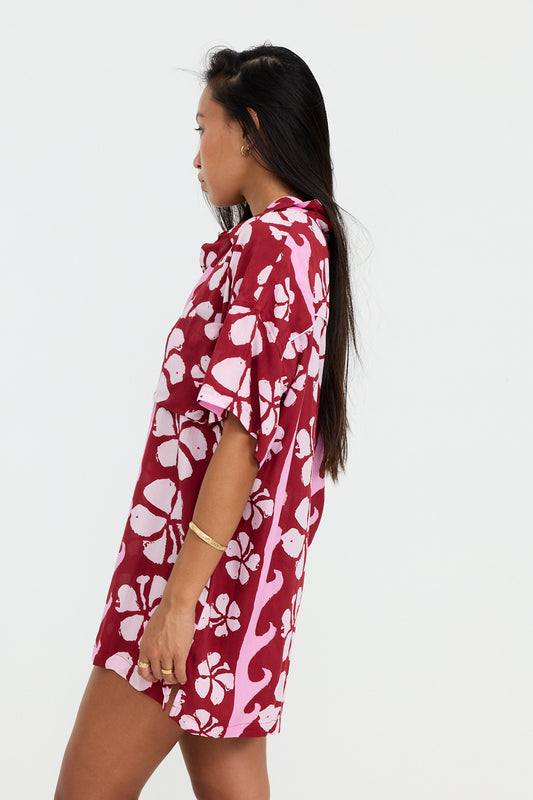 ALOHA SHIRT DRESS - PAPEETE - BENOA SUMMER 25