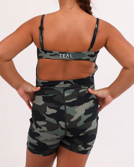 Mini Ribbed Kayla Jumpsuit - Camo - ABT
