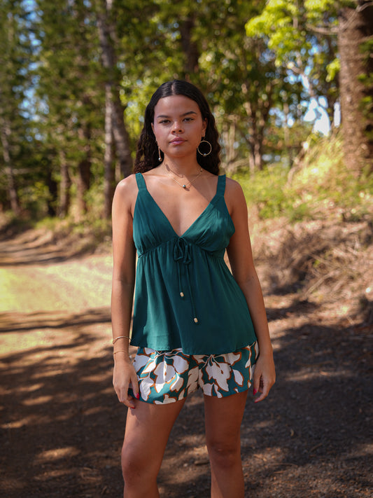 Menina Top - Solid Petrol