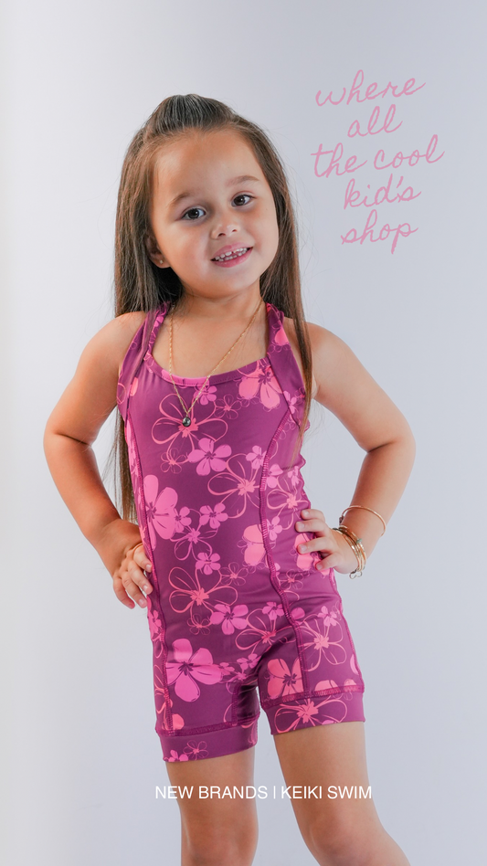 Keiki Romper - Plumeria - Phases Hawaii