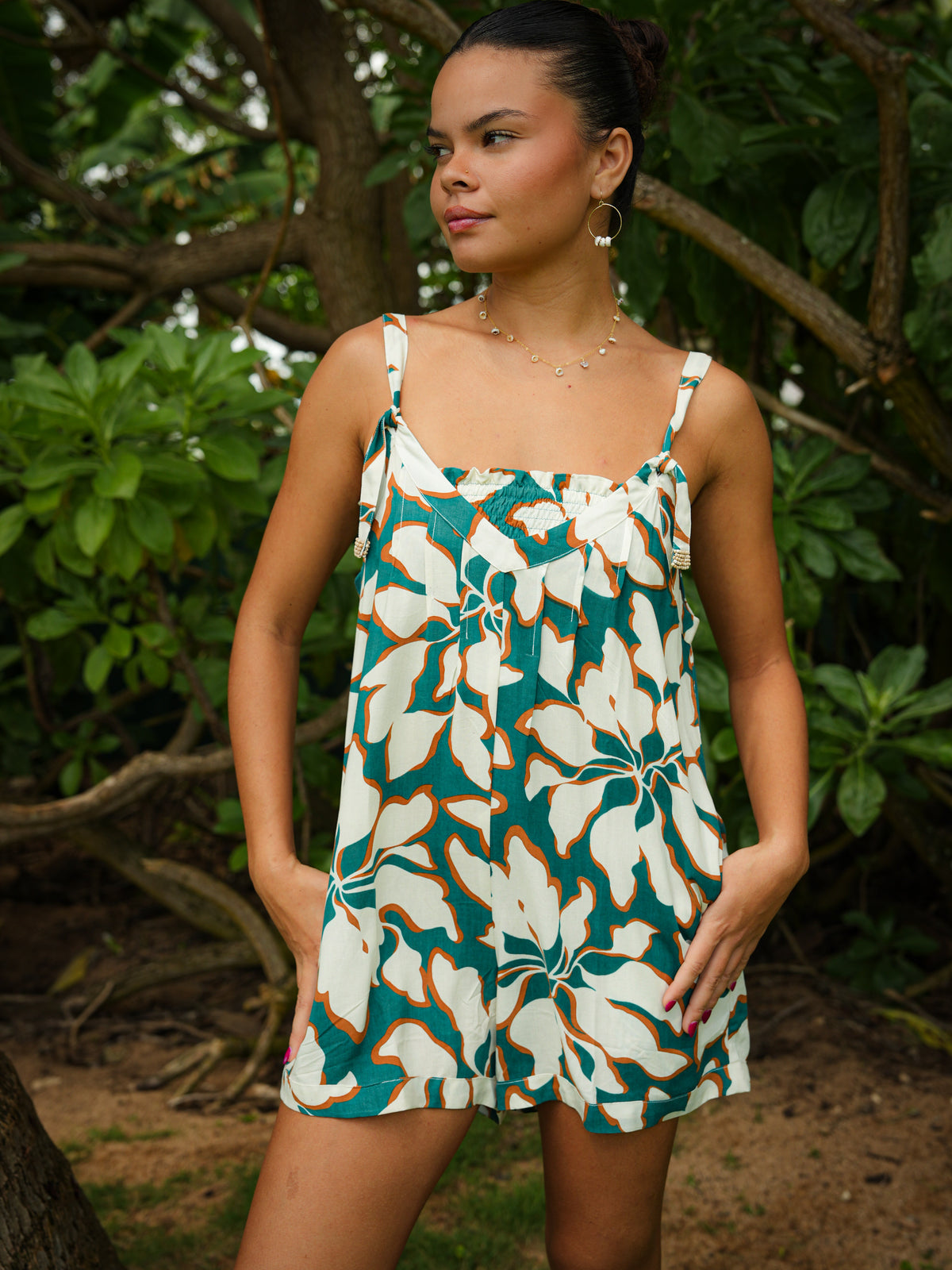 Rocas Romper - Bloomtide Petrol