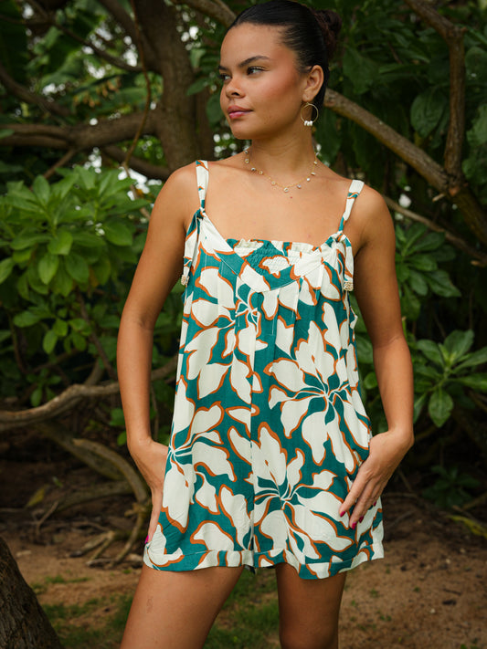 Rocas Romper - Bloomtide Petrol