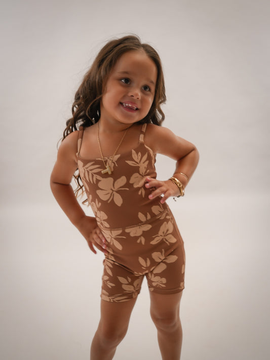 Mini Kayla Jumpsuit in Okika Saddle - ABT