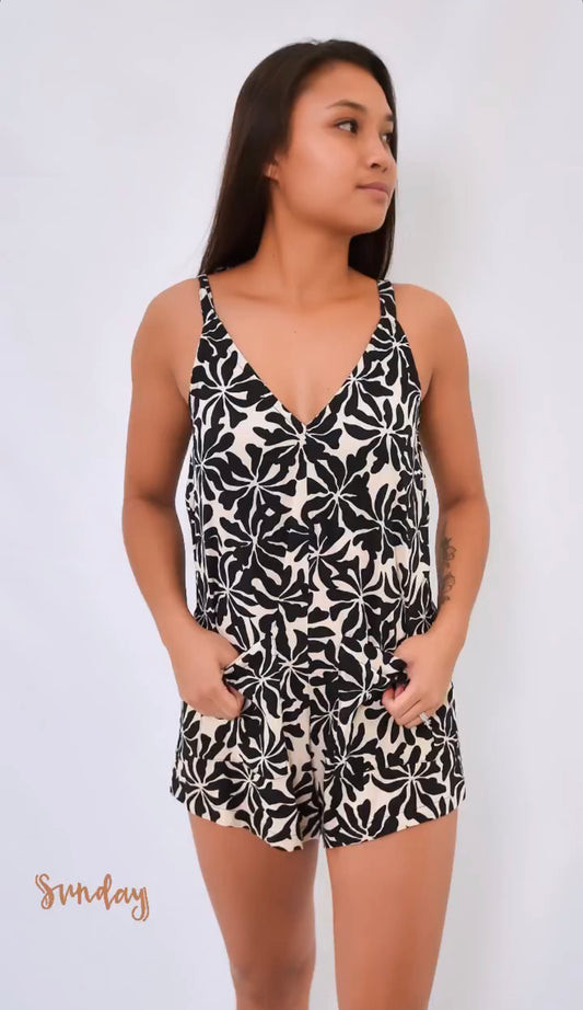 MARES ROMPER- ALOHA BLACK - KHUSH 36/37/38