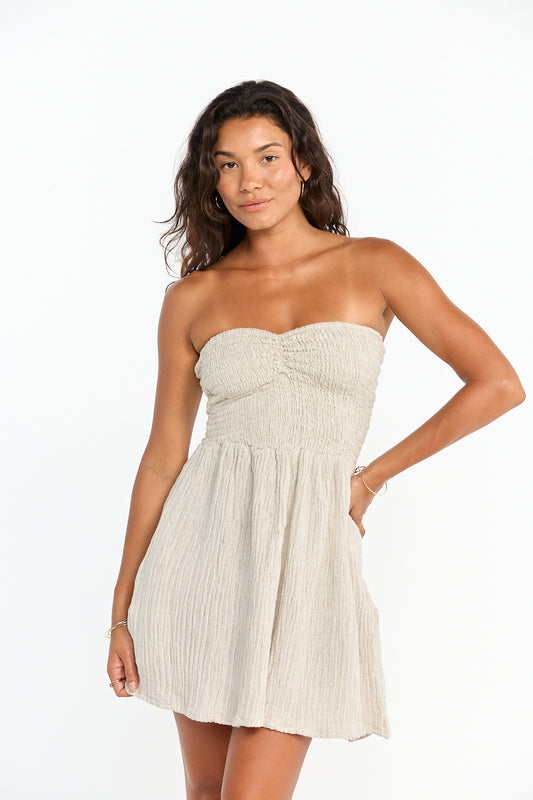 CAITIE MINI DRESS - LINEN - BENOA 11.11.2024