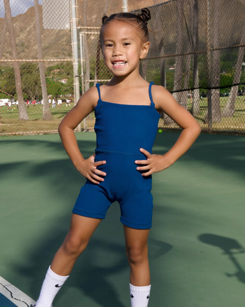 Mini Kayla Jumpsuit - Ribbed Pacifica