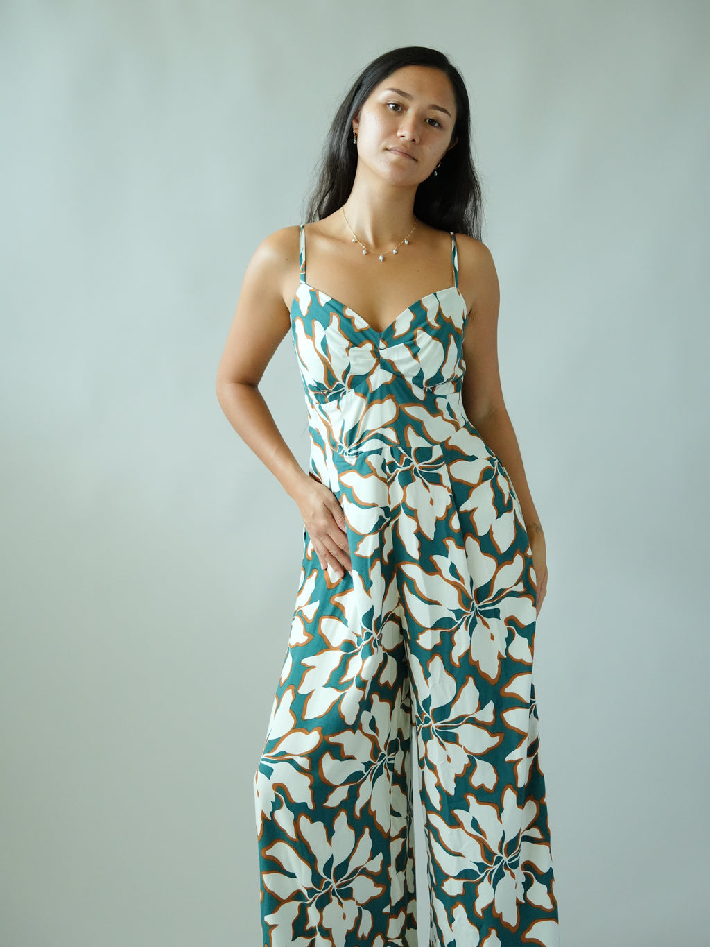 Morena Jumpsuit - Bloomtide Petrol