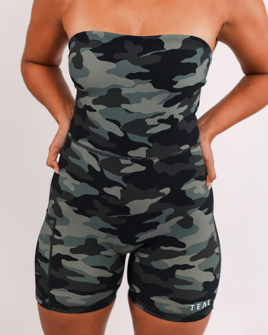 Ribbed Anu Strapless Jumpsuit - Camo - ABT