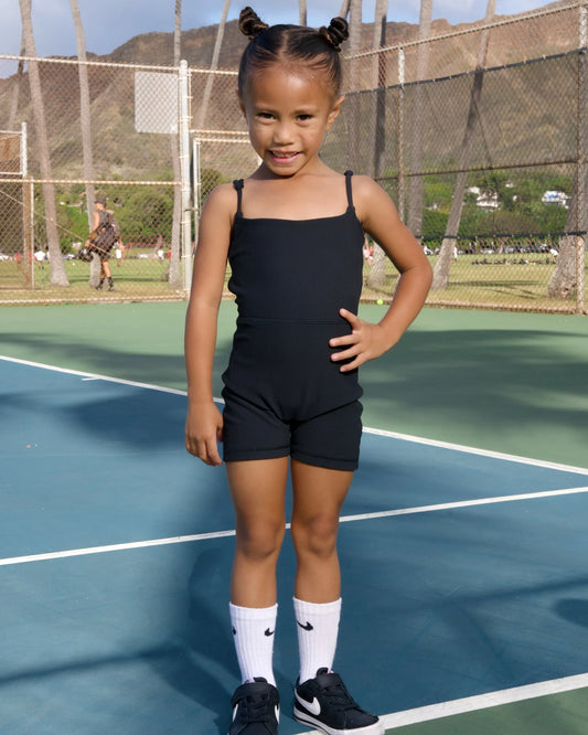 MINI KAYLA ribbed Jumpsuits - BLACK - Active By Teal