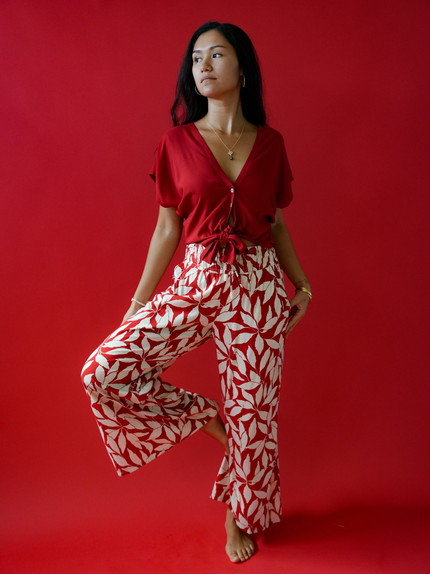 Malta Pant - Laleen Red