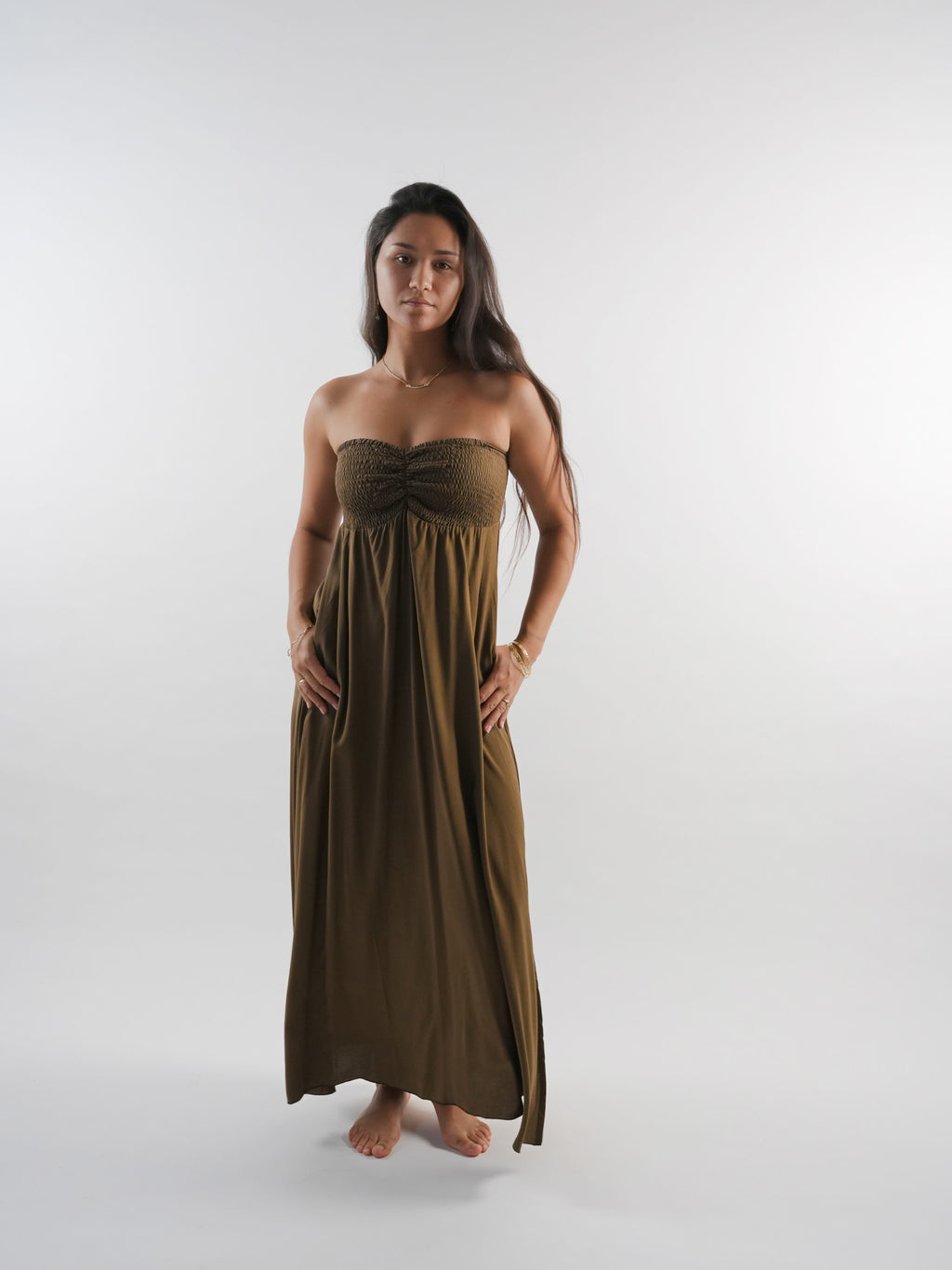 Aven Dress - Solid Brown
