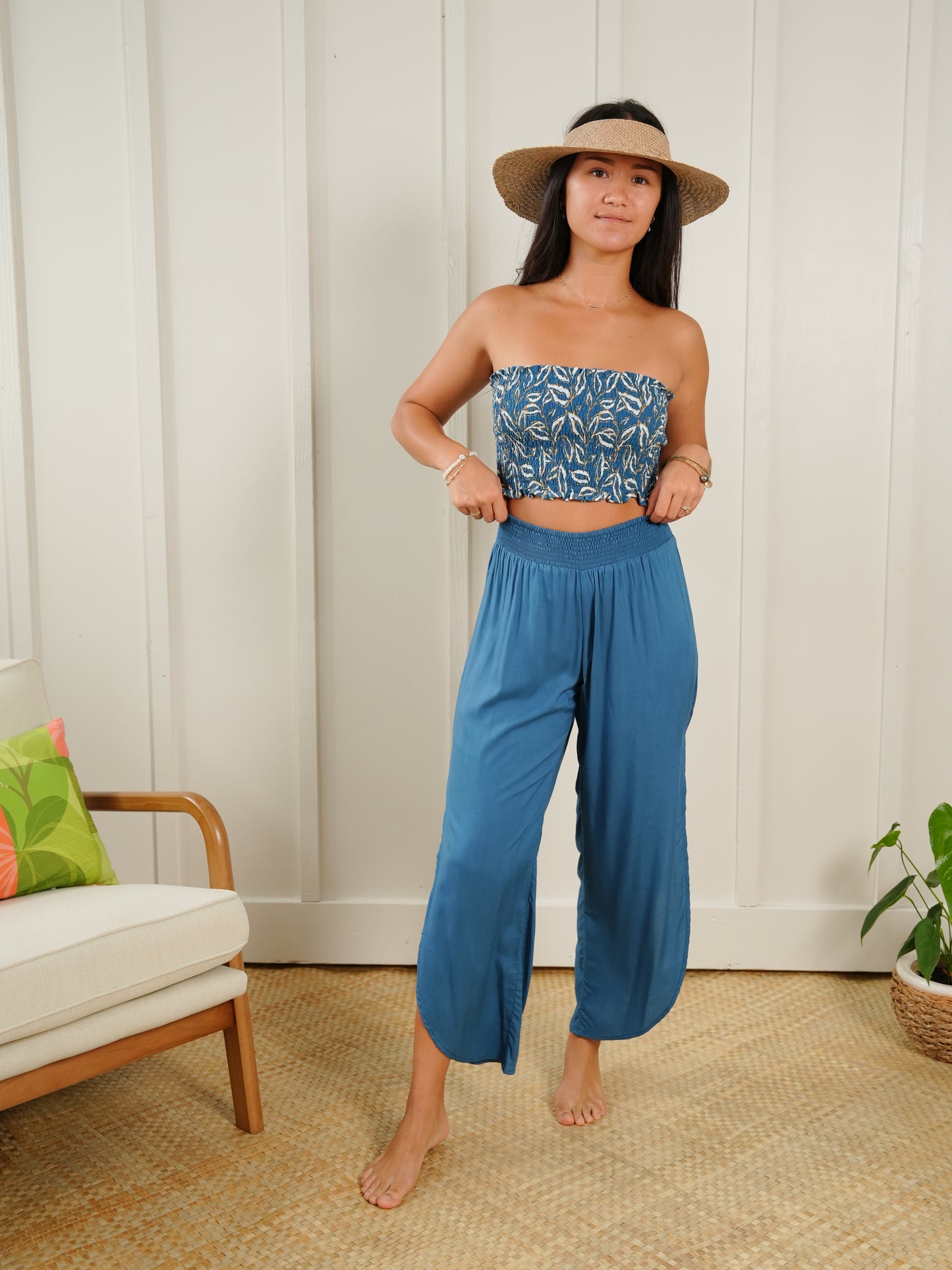 Haven Pant (Short Length)- Solid Petrolium